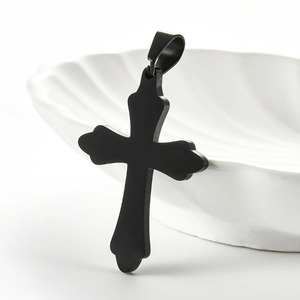 Colgante de Cruz Pequeño y Sencillo de Acero Inoxidable para Hombre y Mujer, Minimalista, Plateado, Dorado, Negro, Sin Decoloración, Amuleto Religioso Cristiano, Regalos - Product Image 4