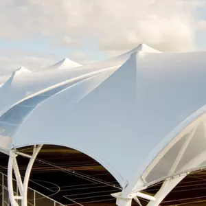 Transport facilities Mall Stadium cover tensile roof supplier PTFE PVDF PVC