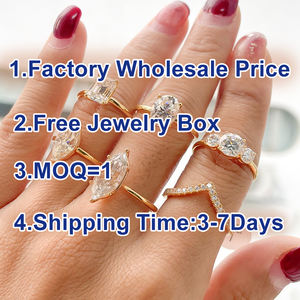 14K oro pieno di gioielli fabbrica Custom MOQ 1 pz colore oro argento ottone donna stile di fidanzamento anello di moda - Product Image 4