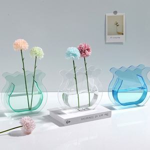 Transparent Acrylic <b>Vase</b> Fishbowl Flower Arrangement Box Creative Home Decoration Tabletop Decoration Acrylic <b>Fish</b> tank <b>Vase</b> - Product Image 4