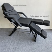 Fauteuil de pédicure inclinable réglable avec trous pour le visage, idéal pour les salons de beauté, spas, tatouages et massages