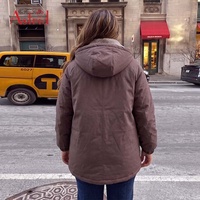 Parka courte surdimensionnée pour femmes, col doublé en fausse fourrure, veste d'hiver chaude