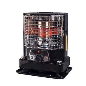 Poêle à chauffage par convection portable pour intérieur et extérieur avec <span class=keywords><strong>allumage</strong></span> électronique, protection des embouts, foyer en verre de 5 L, chauffage au kérosène - Product Image 2