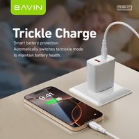 Câble USB Type C vers Type C BAVIN en gros, CB385 PD 18W 12W, âme en cuivre étamé, pour IPH 15 16