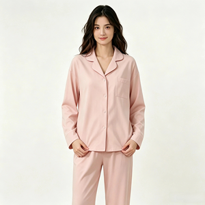 Custom Modal Bamboo <b>Pyjamas</b> Long Sleeve PJ Night Wear Causal Pajamas Cotton Loungewear Women Sets OEM Sleepwear Manufacturer - Product Image 2