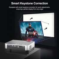 Mini projecteur LCD portable à prix d'usine, mise au point automatique, correction de la distorsion trapézoïdale, Android WIFI 4K LED, vidéo, home cinéma, projecteurs intelligents
