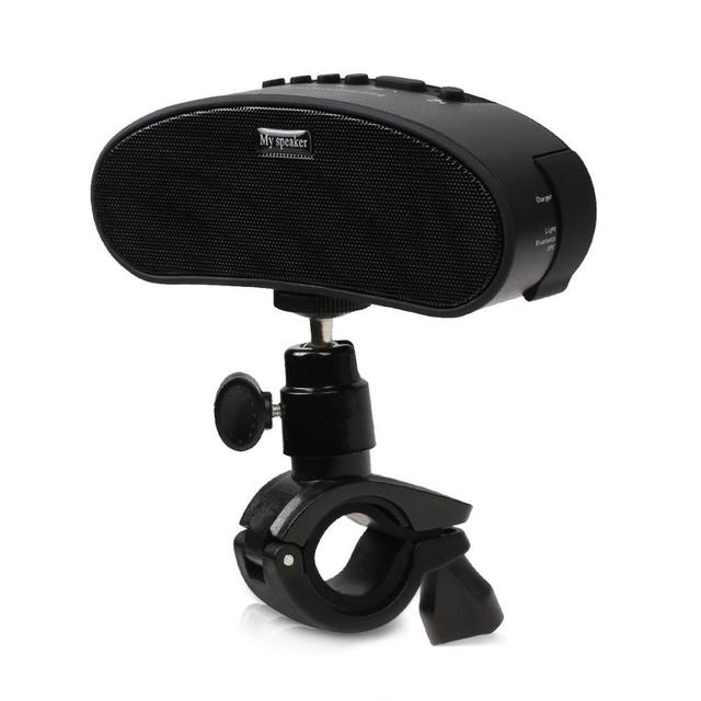 B6 Wireless Handsfree LED  Bike Speaker With FM Radio Support TF Card Bell Ring and Holder for Bicycle