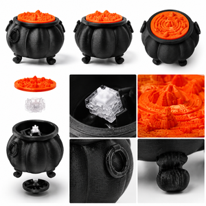 Jouets anti-stress à pression en forme de <span class=keywords><strong>chaudron</strong></span> d'Halloween imprimés en 3D, avec clic clac clair, cadeaux pour anniversaires - Product Image 3
