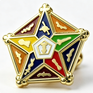 Pin de Solapa Personalizado de Aleación de Zinc con Esmalte Duro y Baño de Oro UV, con Símbolo Religioso en Forma de Estrella, Ideal para Graduaciones, Aniversarios, Clubes o como Regalo de Recuerdo - Product Image 6