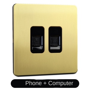 สวิตช์ไฟติดผนังไฟฟ้าย้อนยุควินเทจสวิตช์สลับทองเหลืองสวิตช์ไฟแผงสแตนเลส - Product Image 5