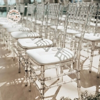 Chaise moderne bon marché pour événements, banquets, fêtes, mariages, chiavari transparents, chaise en acrylique cristal
