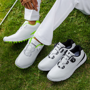 Chaussures de golf unisexes en cuir avec boucle rotative automatique, imperméables, légères, antidérapantes et résistantes à l'usure pour l'automne - Product Image 5
