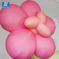Fleurs publicitaires gonflables simulation dessin animé 3D fleur fleurs de décoration de scène de festival de mariage commercial