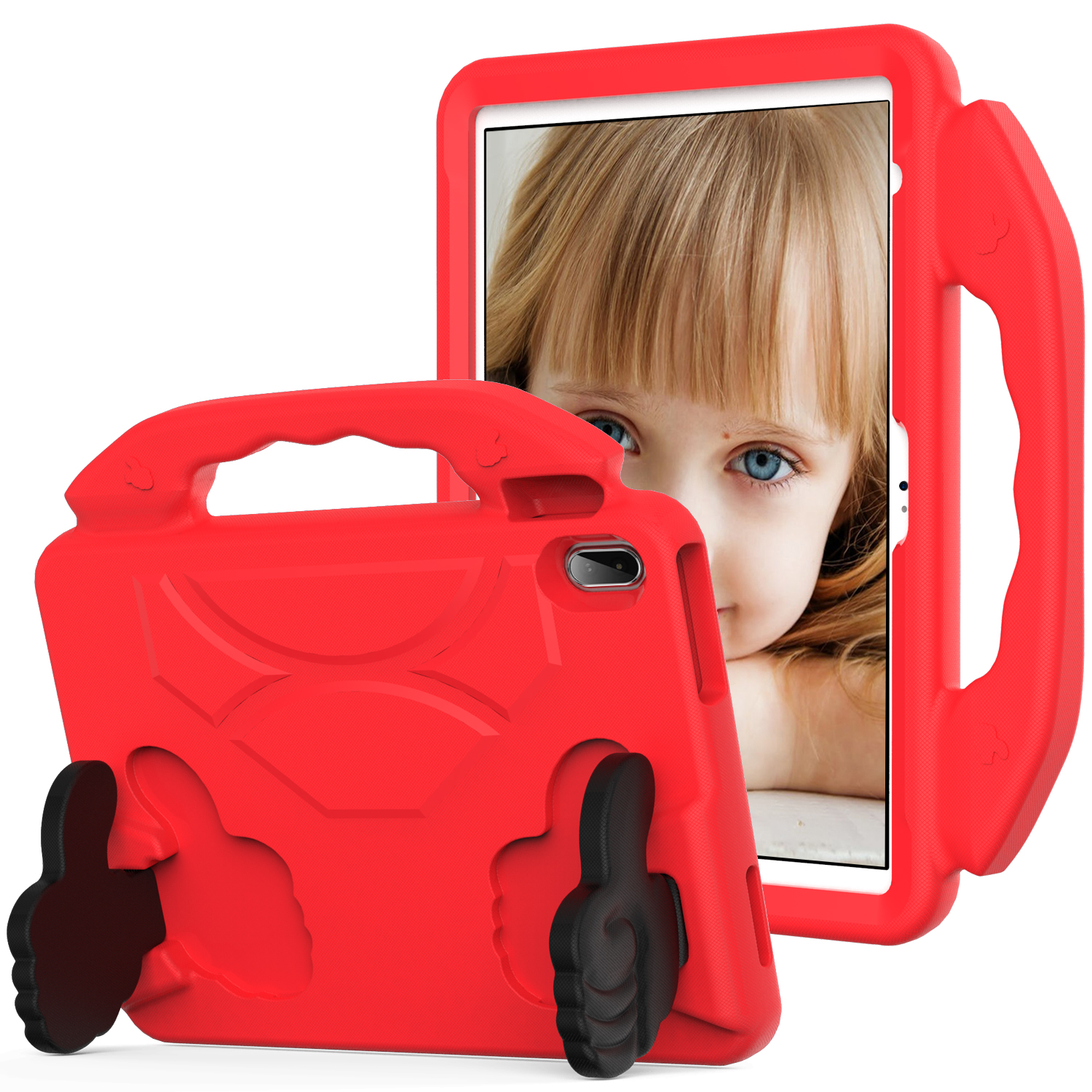 Thumbs Up Stands Kickstand Eva Tablet Case Voor Ipad 10.9 Handige Handgreep Tablet Hoes Voor Ipad 9.7 10.2 12.9 10.5 123456 Mini