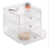 Boîte de rangement pour bijoux en acrylique rectangulaire personnalisée, anti-poussière, transparente, écologique, avec tiroir de présentation