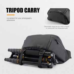Étanche cuir DSLR SLR étui pour objectif petite photographie fronde poitrine bandoulière ceinture caméra taille sac pour Canon - Product Image 2