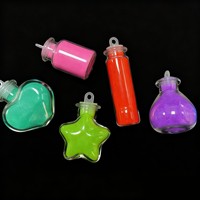 Bouteille à Vœux Miniature en Plastique Peiquan, Bouteille Flottante en PET Cœur Étoile, Bouteille Transparente DIY à Recharger, Accessoires de Kit Magique