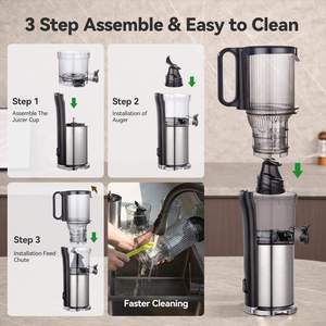 Exprimidor Lento Automático Comercial de Alta Calidad para Frutas y Verduras con Motor y Cuchillas de Acero Inoxidable para Uso Doméstico - Product Image 2