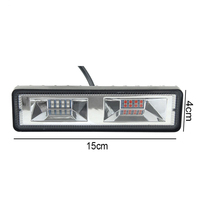 Barre lumineuse de travail LED stroboscopique bicolore FDN Factory 6 pouces 48W, faisceau combiné pour conduite tout-terrain, lampe pour camion 4x4, SUV, VTT
