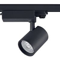 RONSE Projecteur sur rail LED COB à haute puissance, design moderne, blanc froid 6000K, 30W 40W, en aluminium, dissipation thermique polyédrique, pour musée et art