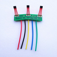 RDS Electronics-Aksesori Sepeda Listrik Tanpa Sikat Motor Hall Sensor 3144 Papan Sirkuit 41F 43F dengan Kabel