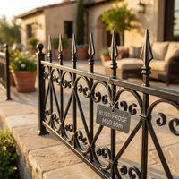 Panneaux de clôture en acier galvanisé traité thermiquement avec cadre métallique, faciles à assembler, clôture de sécurité pour la maison, pour utilisation en jardin, 7 pieds