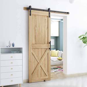 Kit de Herrajes para Puerta Corredera Estilo Industrial Moderno WEKIS, Sistema de Rieles para Puerta Corredera, Accesorios de Hierro y Acero Inoxidable para Hogar y Almacén - Product Image 6