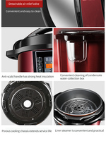 Autocuiseur Électrique Multifonction Grande Capacité en Acier Inoxydable, NOUVEAU Design Intelligent pour Cuisine Domestique, 6L 8L 10L