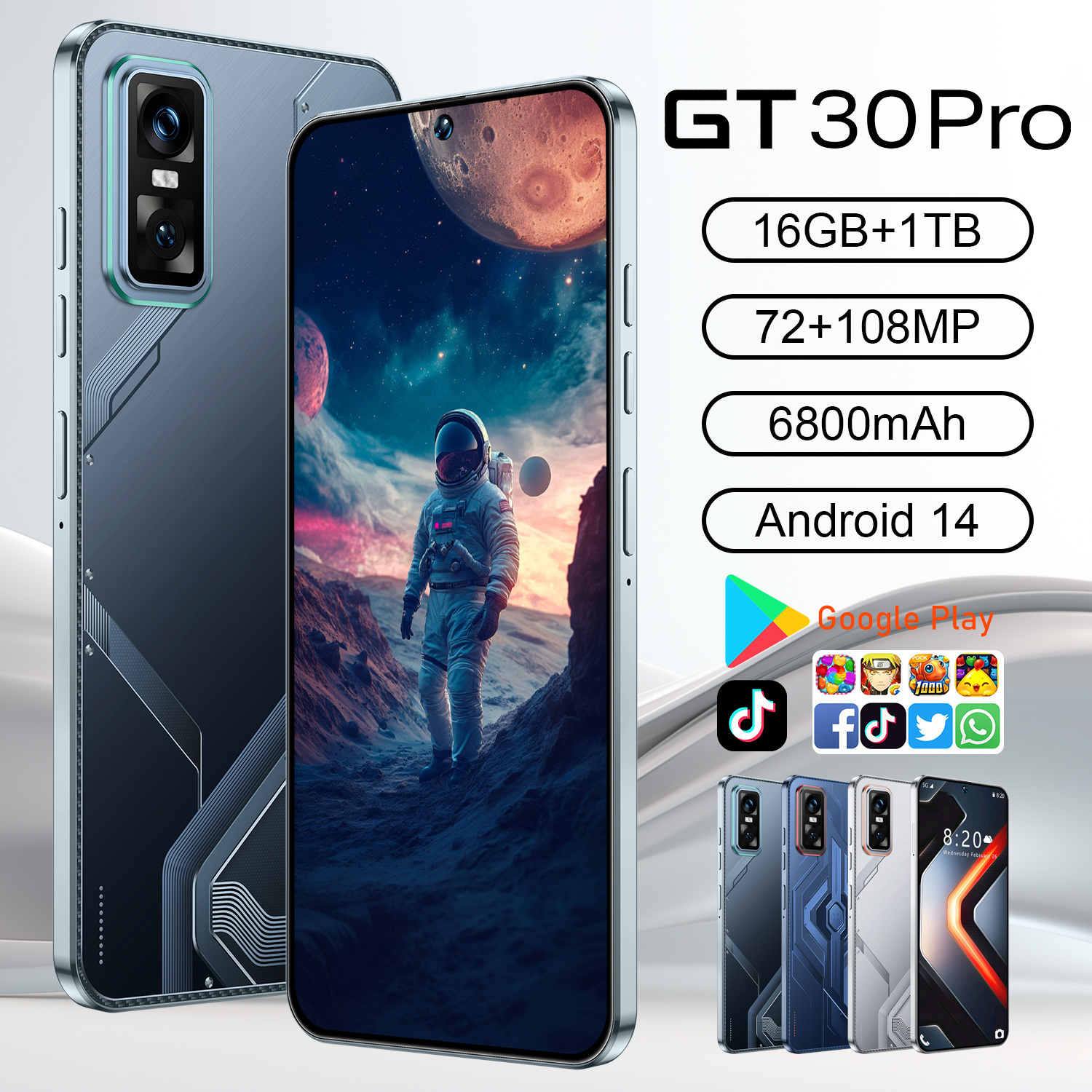 中古Androidスマートフォン GT30 Pro 8GB/256GB スマートフォン・携帯電話 未使用 Android スマートフォンGT30 Pro 8GB