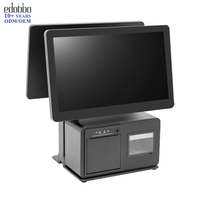 EDA151 Edobbo Système de point de vente tout-en-un à écran tactile Windows 15 pouces avec imprimante amovible pour billets Mini Kiosk Scanner Printer