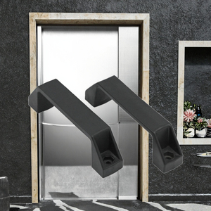 Manijas de Puerta de Plástico ABS Modernas y Ergonómicas de Alta Resistencia y Fácil Instalación, Acabado Negro, 2 Tamaños, para Exteriores y Almacenes - Product Image 3