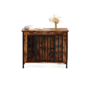 Cross-border indoor iron and wood combination pet dog kennel furniture style pet cage thickened large, <b>medium</b> and small dog - Product Image 5