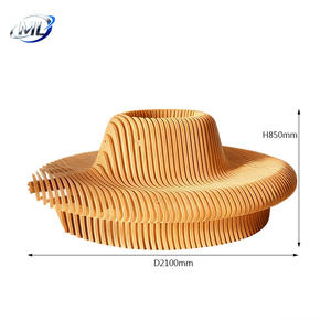 Solid Rubber Wood Slice <b>Tree</b> Planter <b>Seats</b> Modern Eco-Friendly & Durable Outdoor Anti-Corrosion Leisure <b>Benches</b> 4-Seater - Product Image 6