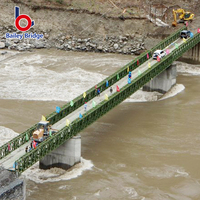 Pont en acier de type pont Bailey lourd pour le passage des conduites - Pont en treillis chinois avec services de soudage et de découpe
