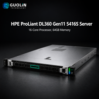 Serveur rack 1U HPE ProLiant DL360 Gen11 5416S prêt pour l'edge computing, idéal pour les bureaux distants et les serveurs de calcul de données industriels