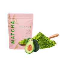 Poudre de matcha instantanée aromatisée à l'avocat avec un arôme tropical crémeux en sachet de voyage de 30 g pour kits de boissons DIY