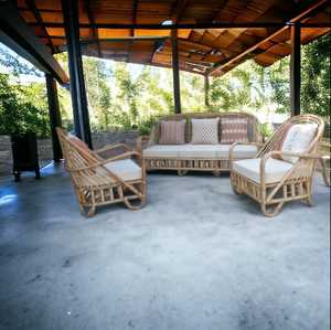 Nouveauté Ensemble de meubles modernes et luxueux en rotin pour l'extérieur Mobilier de jardin Patio Jardin Ensemble de canapés en rotin naturel avec table centrale - Product Image 3