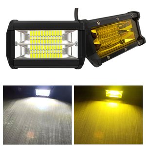Accessoires de voiture lumières led pour voitures 72w ampoules de travail led blanc/<span class=keywords><strong>jaune</strong></span> lumineux led antibrouillard pour moto led feux tout-terrain - Product Image 2
