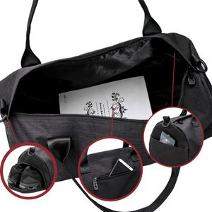 Sac de sport personnalisé avec compartiment à chaussures - Sac de yoga personnalisé avec logo pour femmes et hommes - Product Image 3