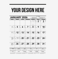 Calendriers de bureau personnalisés avec logo imprimé noir et blanc pour entrepreneurs, 2026, bloc-notes 12 mois, cadeau promotionnel, vente en gros pour entreprises