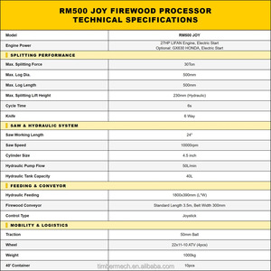 Fendeuse de bûches automatique à essence de 30 tonnes |   Processeur de bois de chauffage et <span class=keywords><strong>machine</strong></span> à couper le bois avec commande par joystick, fendeuse hydraulique - Product Image 5