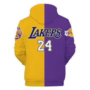 Mamba เสื้อเจอร์ซีย์ตำนานของผู้ชาย,เสื้อสเวตเตอร์สวมหัวโอเวอร์ไซส์ลำลองพิมพ์ลาย Black Mamba 24สีม่วงทองไม่เคยตายปี3D - Product Image 3