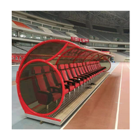 Banc de Reserves de Luxe à Rangée Unique pour Football, Abri de Repos pour Joueurs, Résistant aux UV, Abri Extérieur pour Équipe de Football avec Sièges Personnalisés TBX-C