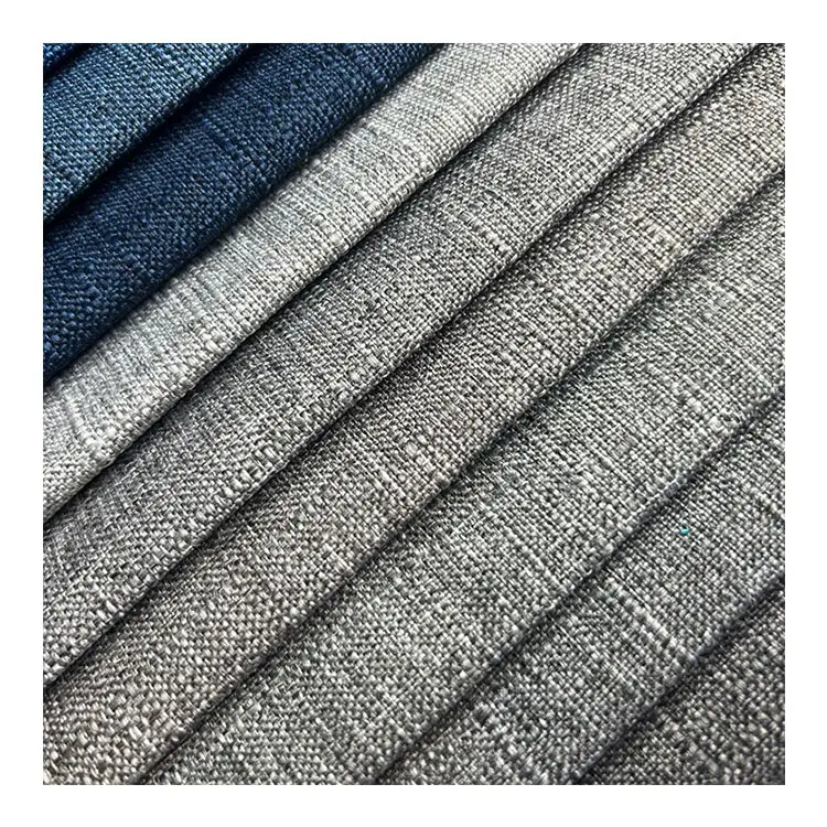 Tecido de linho para sofá de tecido de seda bege para estofamento de tecido de fibra de bambu para uso doméstico
