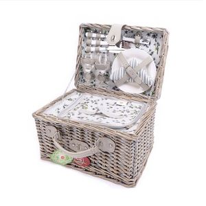 Matériau naturel Barbecue Poignées Saule Panier Pique-Nique En <span class=keywords><strong>Osier</strong></span> Avec Couvercle - Product Image 4