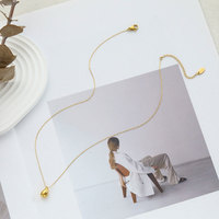Collar de Cadena con Colgante Minimalista de Acero Inoxidable 316L Chapado en Oro de 18K, Estilo Minimalista, para Mujer, Aniversario