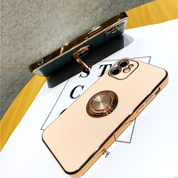 Coque de téléphone portable de luxe antichoc en TPU et PC, design électroplaqué tendance, pour iPhone 13, 12, 14, 15 Pro Max, en boîte – Vente Flash