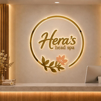 Enseigne Lumineuse LED Personnalisée pour Studio de Cils – Décoration Murale de Luxe pour Clinique Esthétique, Spa Médical, Salon – Enseigne Métallique 3D Rétroéclairée pour Intérieur et Extérieur