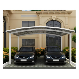 Venta directa de fábrica a prueba de viento impermeable Carport Marco de aleación de aluminio coche toldo policarbonato garajes toldos cocheras - Product Image 4