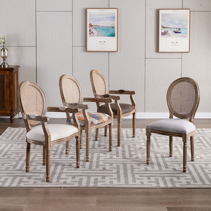 เก้าอี้รับประทานอาหารทำจากไม้ทรงหวายสไตล์ฝรั่งเศสเก้าอี้รับประทานอาหารไม้แบบซ้อนได้สำหรับโรงแรมจัดงานแต่งงาน - Product Image 3